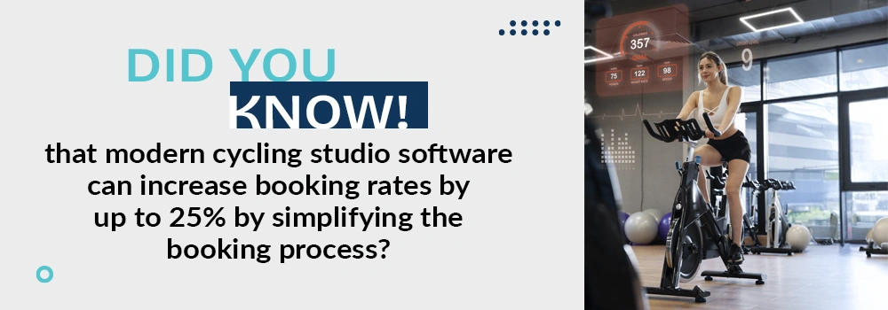 Did you know that modern cycling studio software can increase booking rates by up to 25%